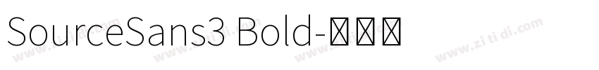 SourceSans3 Bold字体转换
